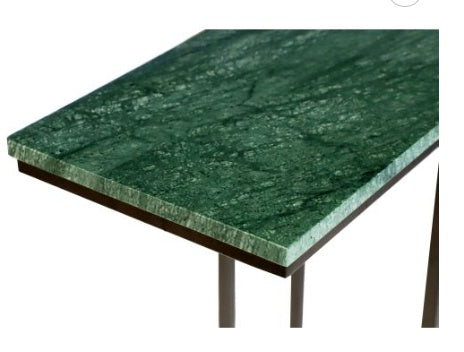 MarbleC Table For Living Room Set Of 1 With Metal Frame 24 Inch Height