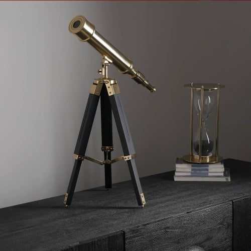 Downloads Collapsible Brass Telescope On Tripod Stand -18