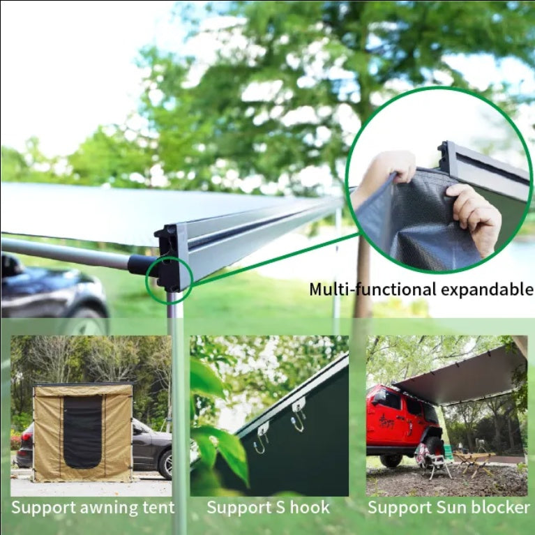 Fast Open Sun Shade Retractable Vehicle Side Awning For Car