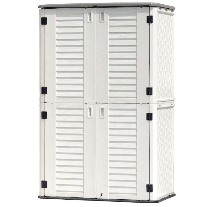 52 Cubic Feet Plastic Outdoor Garden Pool Fishing Gear Storage Cabinet