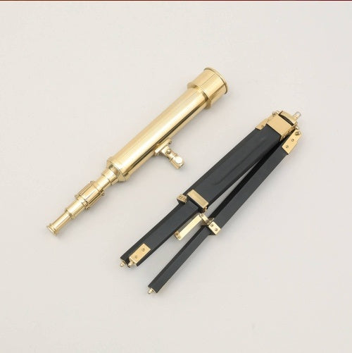 Downloads Collapsible Brass Telescope On Tripod Stand -18