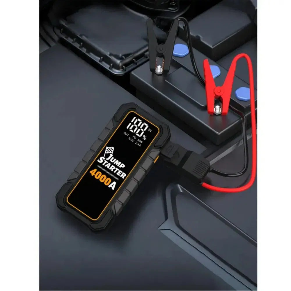 20000mAh 12V Car Battery Starter 4000 Peak Amp USB Fast Charging LED Light