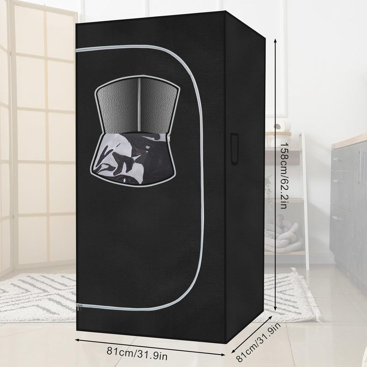 Portable Steam Sauna Room Full Body Sauna Suit For Home Indoor Portable Steam Sauna Tent With Folding Chair And Remote Control
