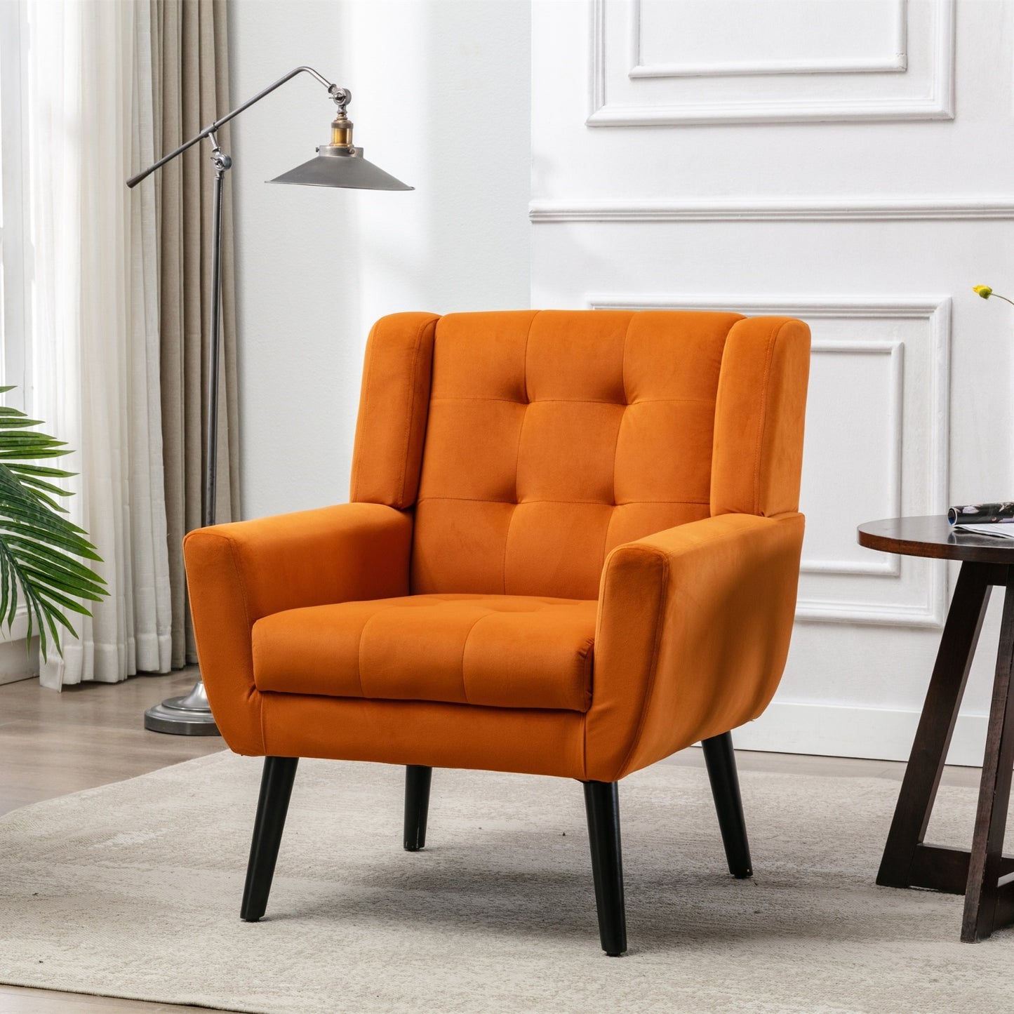 Modern Soft Velvet Ergonomic Accent Chair For Living Room, Bedroom, Home